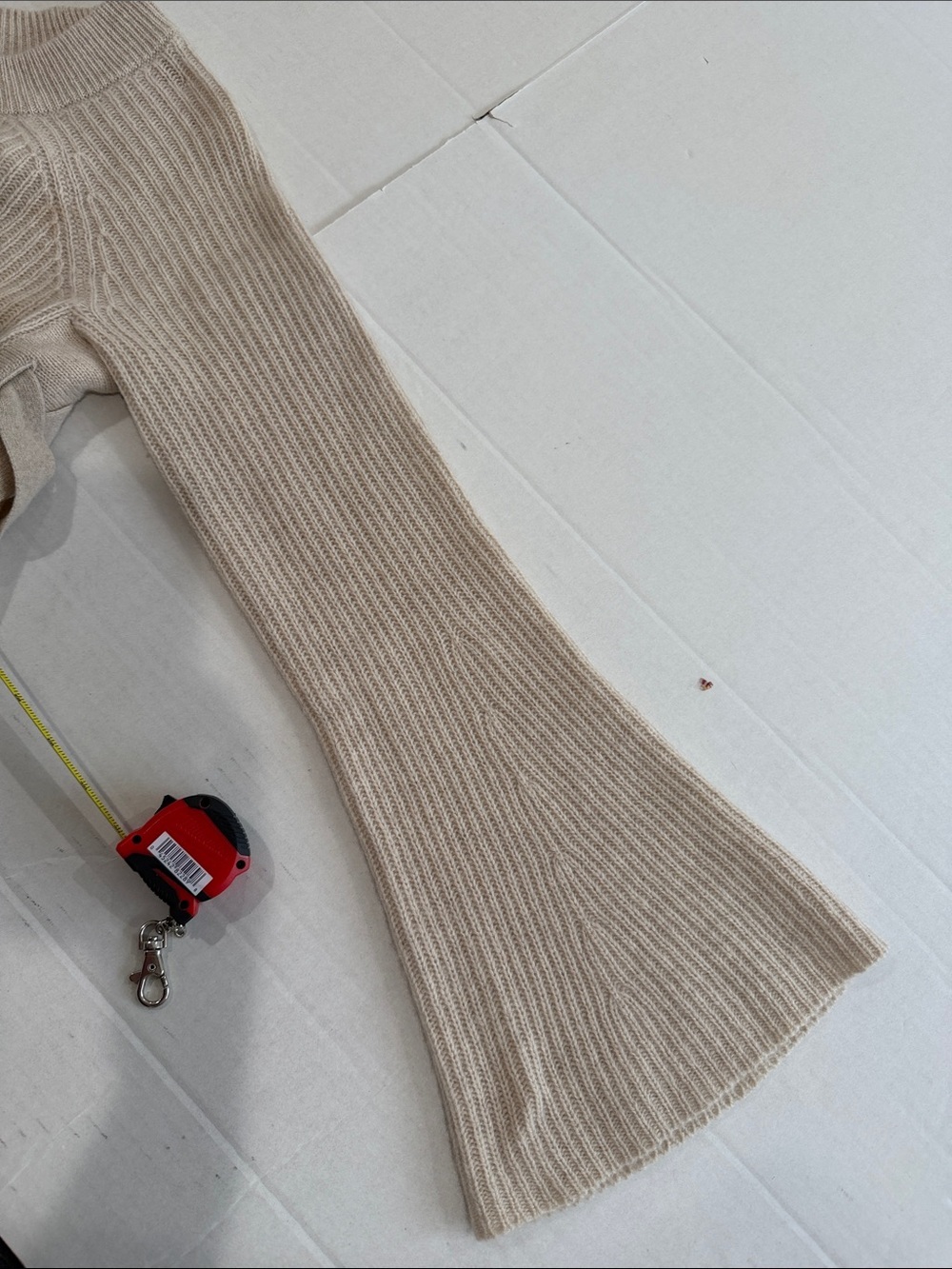 Only Mine Beige Ribbed Crewneck Sweater with Side Braid - Picture 7 of 12